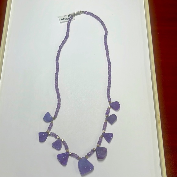Purple Geode Rock Necklace - Picture 1 of 3